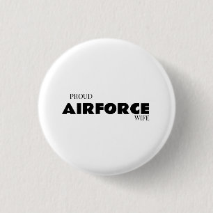 Trouwde vrouw van de luchtmacht ronde button 3,2 cm