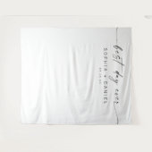 Trouwdecoratie achtergrond 'Beste dag ooit' Wandkleed (Voorkant (horizontaal))