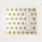 Trouwdecoratie, foto rekwisiet, op maat goud & wit wandkleed (Voorkant (horizontaal))