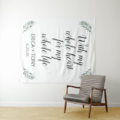Trouwdecoratie 'Met Mijn Hele Hart' Persoonlijk Wandkleed (In Situ (horizontaal))