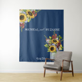 Trouwdecoratie Zonnebloem Metselaarsglas Bourgondi Wandkleed (In situ)