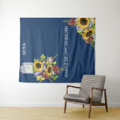 Trouwdecoratie Zonnebloem Metselaarsglas Bourgondi Wandkleed (In Situ (horizontaal))