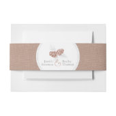 Trouwdennenappels tekenen & canvas buikband uitnodigingen wikkel (Voorkant Voorbeeld)