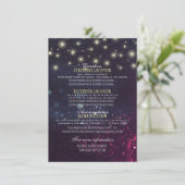 Trouwdetail Bloem Paars Glitter Slingers Kaart (Staand voorkant)