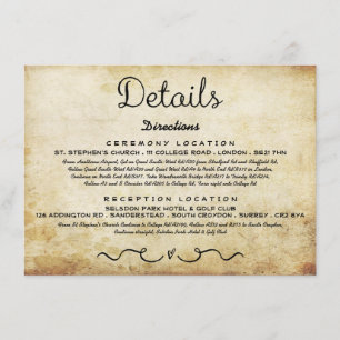 Trouwdetail Insert Kaart    Antiek