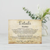 Trouwdetail Insert Kaart |  Antiek (Staand voorkant)