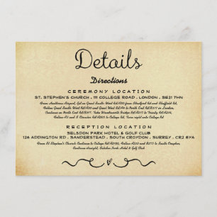 Trouwdetail Insert Kaart    Antiek