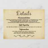 Trouwdetail Insert Kaart |  Antiek (Achterkant)