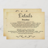 Trouwdetail Insert Kaart |  Antiek (Voorkant / Achterkant)