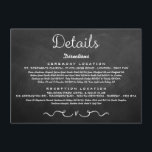 Trouwdetail Insert Kaart | Modern schoolbord<br><div class="desc">Trouwdetail Insert Kaart | Modern zwart krijtbord</div>