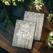 Trouwdetail Rustic Houten Metselwerkpotten Slinger Kaart