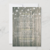 Trouwdetail Rustieke Houten Metselaars Potten Slin Kaart (Achterkant)