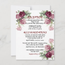 Trouwdetailkaart, informatiekaart kaart