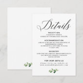 Trouwdetailkaart RSVP Kaartje (Voorkant / Achterkant)