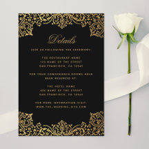 Trouwdetails Antieke Elegante Zwarte Goud Tinten