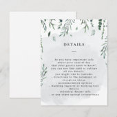 Trouwdetails Aquarel Vallende Bladeren  Informatiekaartje (Voorkant / Achterkant)
