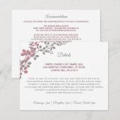 Trouwdetails Baby's Breath Dusty Roos Insert Informatiekaartje (Voorkant / Achterkant)