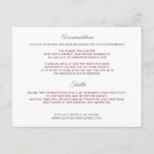 Trouwdetails Baby's Breath Dusty Roos Insert Informatiekaartje (Achterkant)