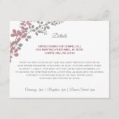 Trouwdetails Baby's Breath Dusty Roos Insert Informatiekaartje (Voorkant)