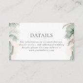 Trouwdetails Blush roze Mexicaanse droom Informatiekaartje (Voorkant)