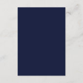Trouwdetails | Elegant donkerblauw en wit Informatiekaartje (Achterkant)