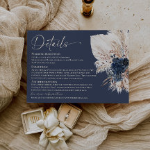 Trouwdetails Enclosure in Navyblauw Boho Pampas St