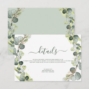 Trouwdetails Eucalyptus Groene Vetplant Kaart