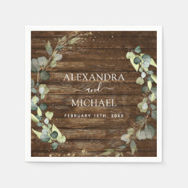 Trouwdetails Eucalyptus Rustiek Country Greenery Servet