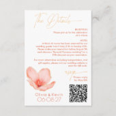 Trouwdetails fel sinaasappel bloem gebogen Foto Informatiekaartje (Voorkant)