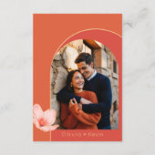 Trouwdetails fel sinaasappel bloem gebogen Foto Informatiekaartje (Achterkant)