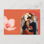 Trouwdetails fel sinaasappel bloem gebogen Foto Informatiekaartje (Achterkant)