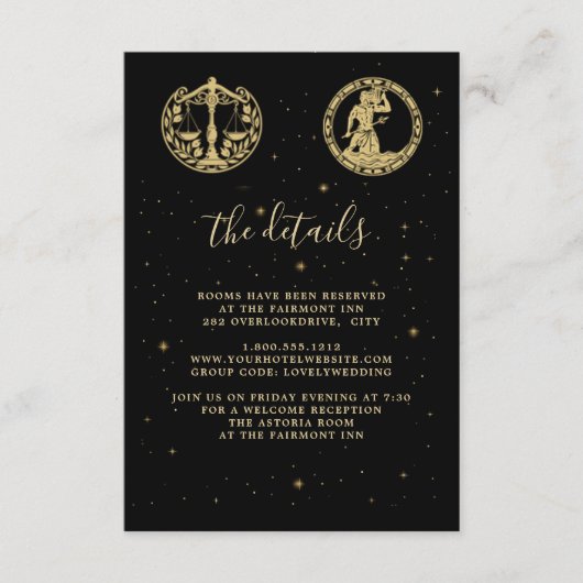 Trouwdetails Foto QR-code  Informatiekaartje (Voorkant)