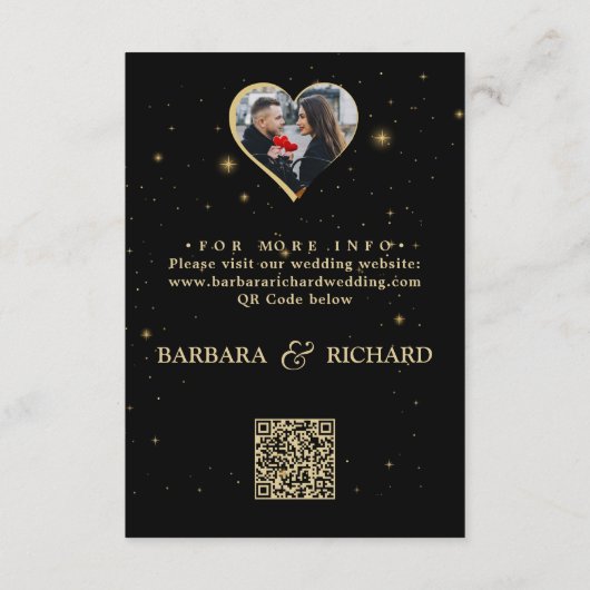 Trouwdetails Foto QR-code  Informatiekaartje (Achterkant)