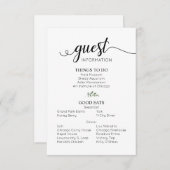 Trouwdetails Gasteninformatie  Informatiekaartje (Voorkant / Achterkant)