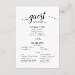 Trouwdetails Gasteninformatie  Informatiekaartje