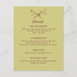 Trouwdetails Geïllustreerde Vogels Informatiekaartje