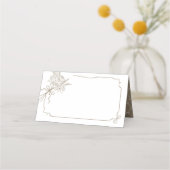 Trouwdetails Handgetekende Boog & Lint Boeket Plaatskaartje (Voorkant)