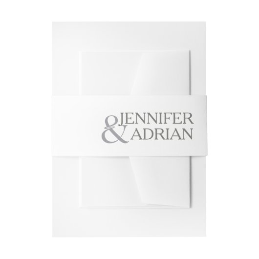 Trouwdetails in granietgrijs Moderne bruiloft  Uitnodigingen Wikkel (Voorkant Voorbeeld)