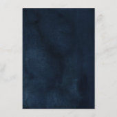 Trouwdetails in Navyblauw Roze Geometrisch Informatiekaartje (Achterkant)