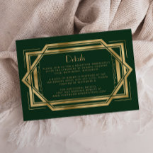 Trouwdetails in vintage 1920s Deco groen-goud stij