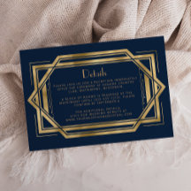 Trouwdetails in Vintage 1920s Deco Navyblauw Goud