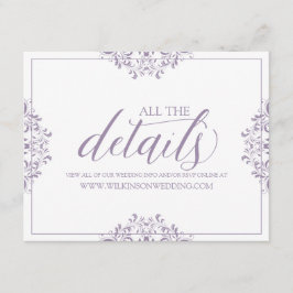 Trouwdetails / Info kaart | Nadine (Lavendel)