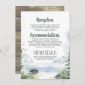 Trouwdetails Informatie in de Bergen Informatiekaartje (Voorkant / Achterkant)