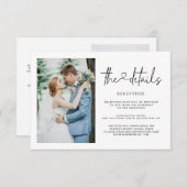 Trouwdetails Informatie Sjabloon Kaart (Voorkant / Achterkant)