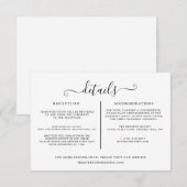 Trouwdetails Informatie Sjabloon Kaart (Voorkant / Achterkant)