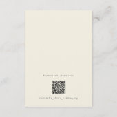 Trouwdetails Ivoor QR-code Bijlagekaart Kaart (Achterkant)