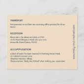 Trouwdetails Japanse Harmonie met Fuji Informatiekaartje (Achterkant)