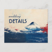 Trouwdetails Japanse Harmonie met Fuji Informatiekaartje (Voorkant)