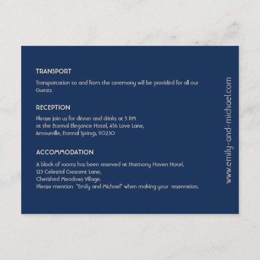 Trouwdetails Japanse Harmonie met Fuji Informatiekaartje (Achterkant)