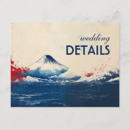 Trouwdetails Japanse Harmonie met Fuji Informatiekaartje